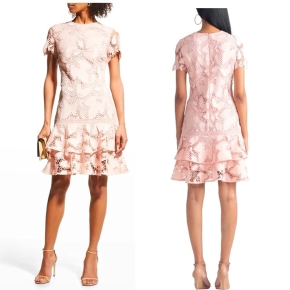 Shoshanna Lara Leaf Lace Cap Sleeve Mini Dress BNWT - Picture 6 of 6